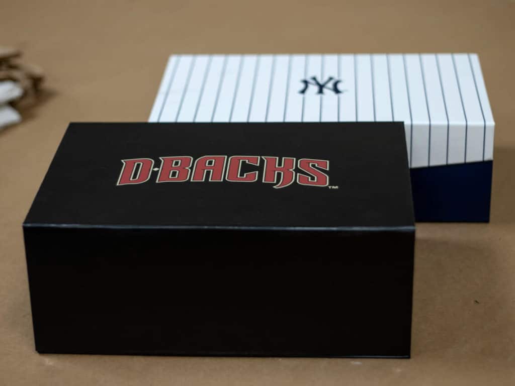 Digital Print Packaging for AZ Diamondbacks and New York Yankees boxes