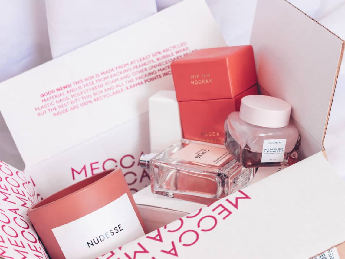 cosmetics in a package being shipped with FDA labeling