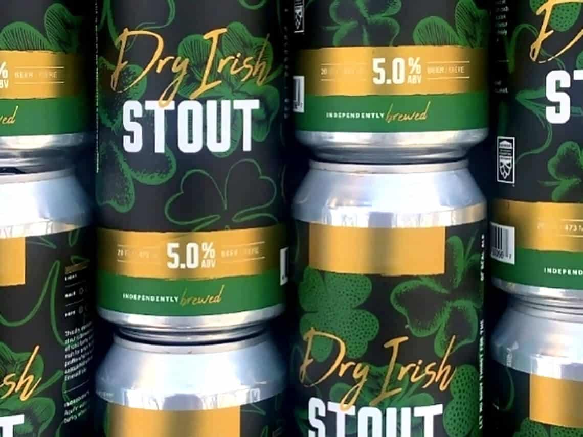 St. Patrick's Day green craft beer packaging